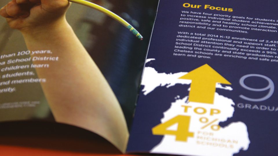 Chelsea School District Viewbook Page Spread