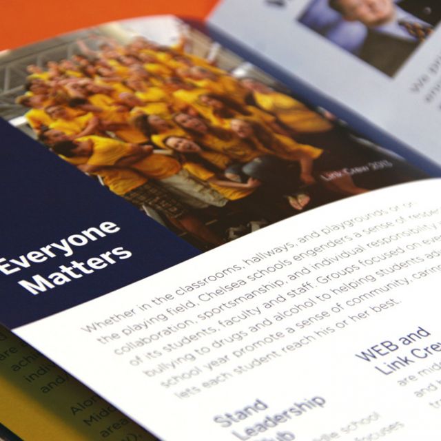 Chelsea School District Viewbook Page Spread