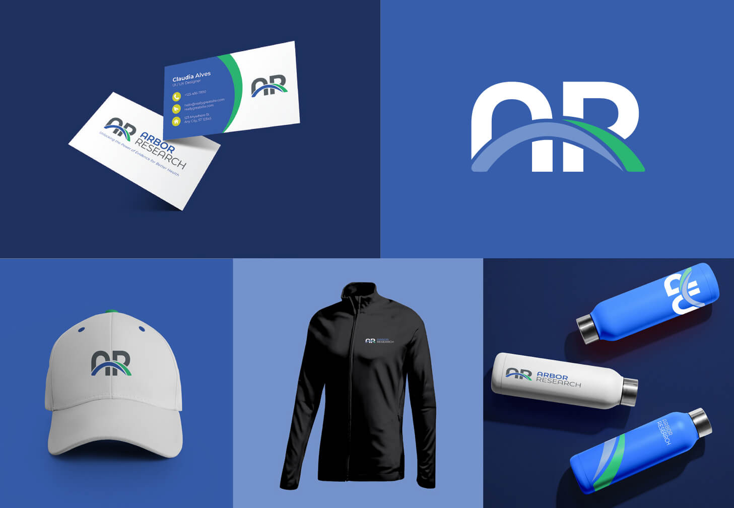 A mosaic of Arbor Research branded items.