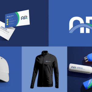 A mosaic of Arbor Research branded items.